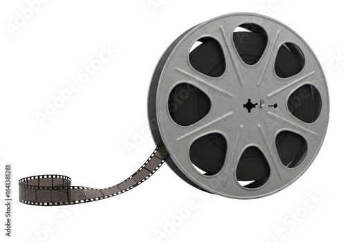 Wallpaper Mural Vintage film reel with loose film strip isolated on transparent background Torontodigital.ca
