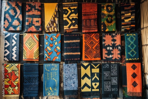 Vibrant Wall Art Showcasing Traditional African Patterns for Cultural Decor