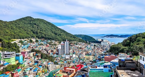 Gamcheon Culture Village in Busan, South Korea.	
