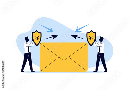 Secure communication methods protecting digital messages from unauthorized access and malicious threats ensuring data privacy