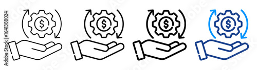 Business And Finance Icon Multiple Outline Collection Set
