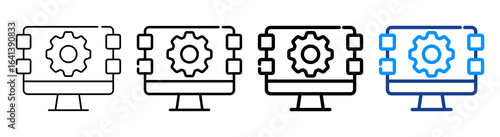 Application Icon Multiple Outline Collection Set