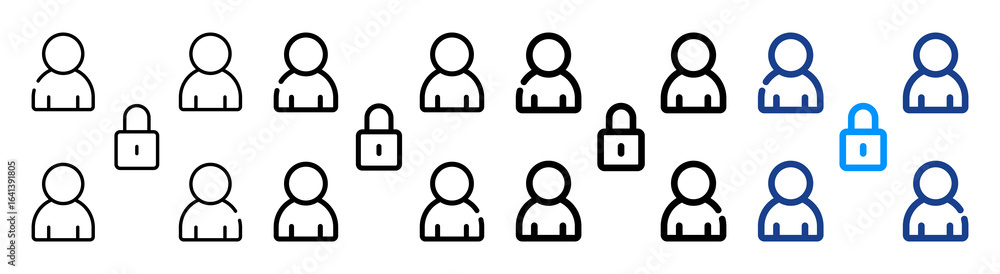 Isolate Icon Multiple Outline Collection Set Isolate Icon Multiple Outline Collection Set