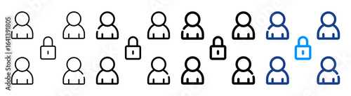 Isolate Icon Multiple Outline Collection Set
