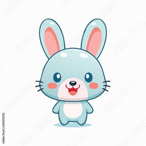 Adorable cartoon bunny illustration with pastel colors and cute facial expressions
