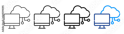 Saas Icon Multiple Outline Collection Set