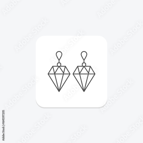 Diamond And Sapphire Earrings, vector, pixel perfect, illustrator file