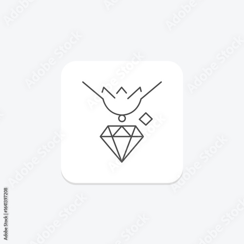 Diamond Crown Pendant, vector, pixel perfect, illustrator file