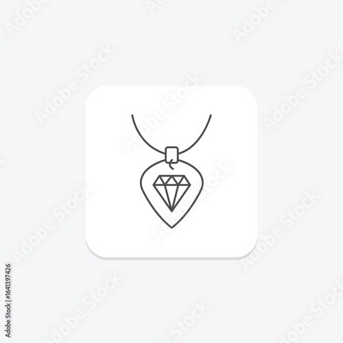 Diamond Guitar Pick Pendant, vector, pixel perfect, illustrator file