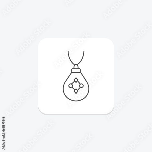 Labradorite Pendant, vector, pixel perfect, illustrator file