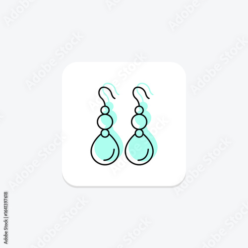 Pearl Earrings, vector, pixel perfect, illustrator file