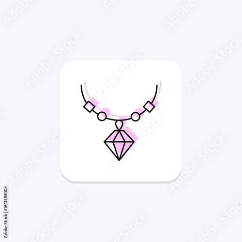 Diamond Arrow Necklace, vector, pixel perfect, illustrator file