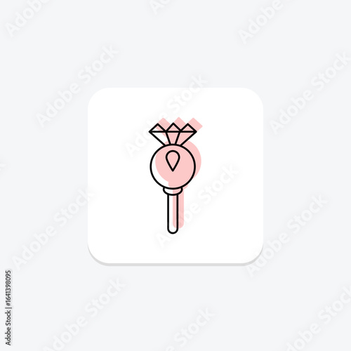 Diamond Key Pendant, vector, pixel perfect, illustrator file