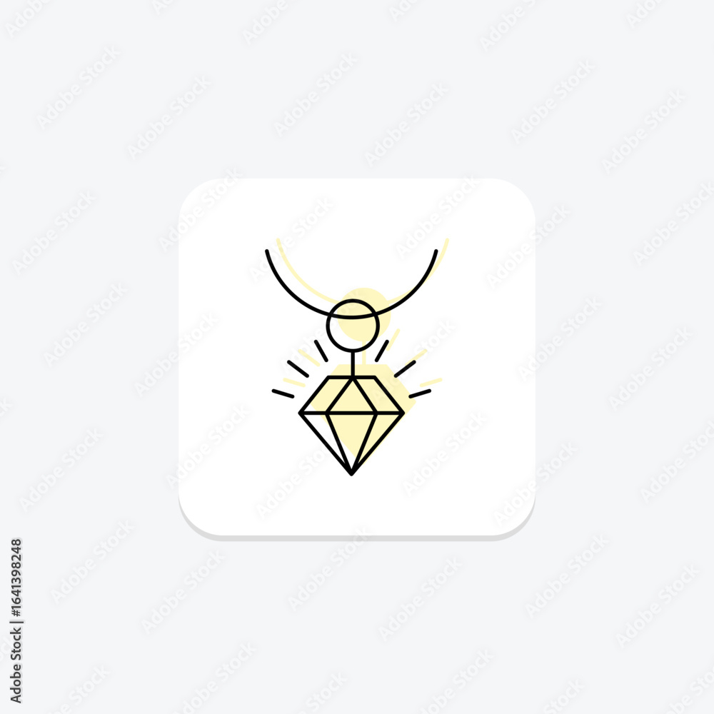 Fototapeta premium Diamond Sun Pendant, vector, pixel perfect, illustrator file