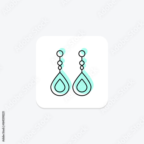 Pearl Drop Earrings, vector, pixel perfect, illustrator file