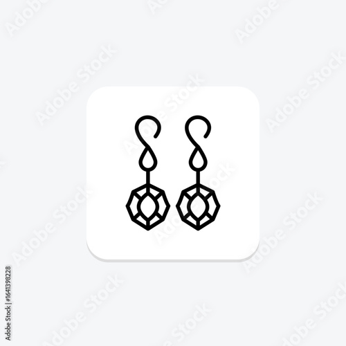 Amethyst Earrings, vector, pixel perfect, illustrator file