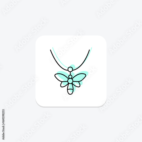Gold Dragonfly Pendant, vector, pixel perfect, illustrator file