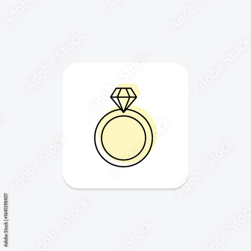 Emerald And Diamond Ring, vector, pixel perfect, illustrator file