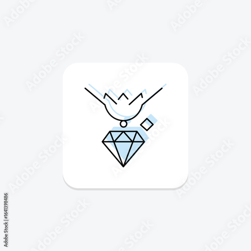 Diamond Crown Pendant, vector, pixel perfect, illustrator file
