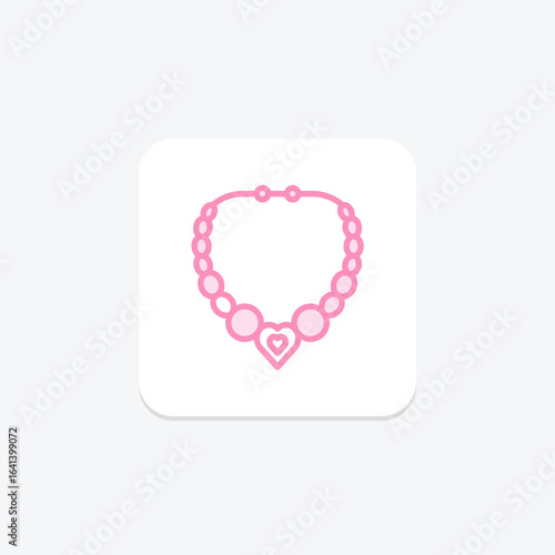 Gold Chain Necklace, vector, pixel perfect, illustrator file
