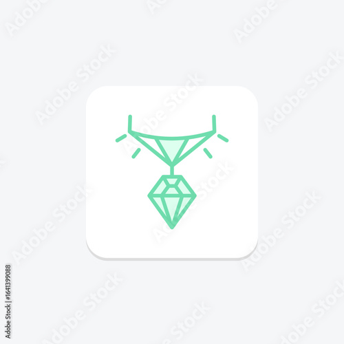 Diamond Bar Necklace, vector, pixel perfect, illustrator file