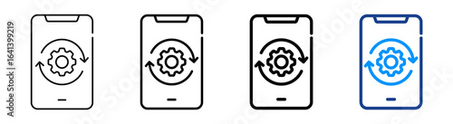 Update Application Icon Multiple Outline Collection Set