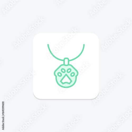 Diamond Paw Print Pendant, vector, pixel perfect, illustrator file