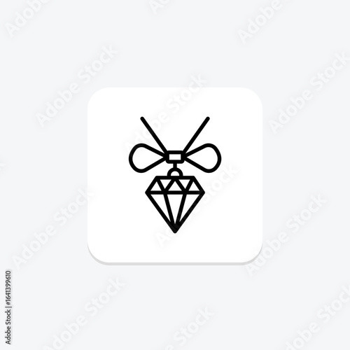 Diamond Bow Pendant, vector, pixel perfect, illustrator file