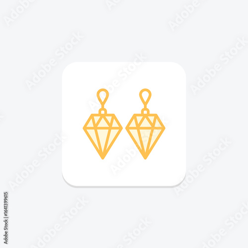 Diamond And Sapphire Earrings, vector, pixel perfect, illustrator file