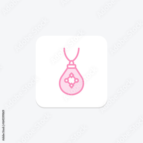 Labradorite Pendant, vector, pixel perfect, illustrator file