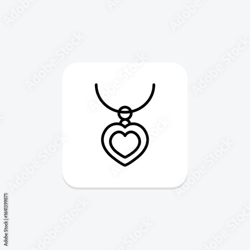 Locket Necklace, vector, pixel perfect, illustrator file