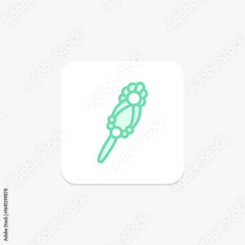 Pearl And Diamond Hairpin, vector, pixel perfect, illustrator file