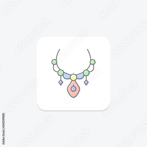 Statement Necklace, vector, pixel perfect, illustrator file