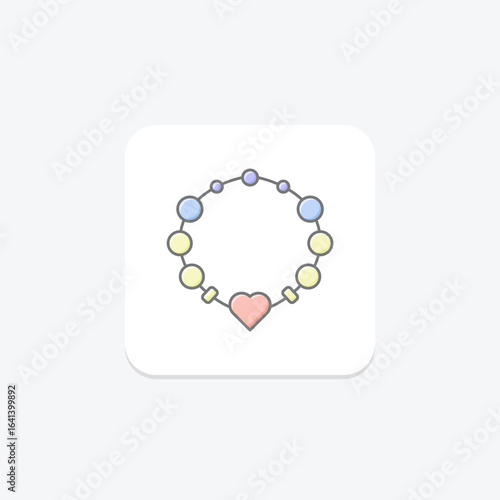 Charm Bracelet, vector, pixel perfect, illustrator file