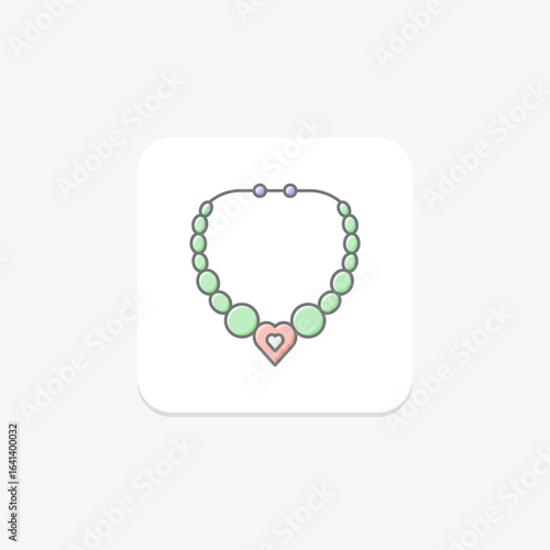Gold Chain Necklace, vector, pixel perfect, illustrator file