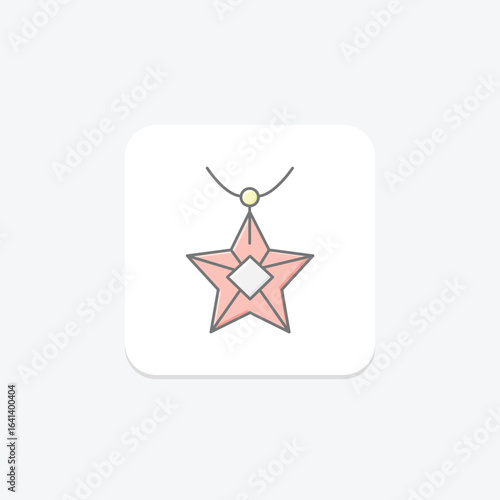 Diamond Star Pendant, vector, pixel perfect, illustrator file