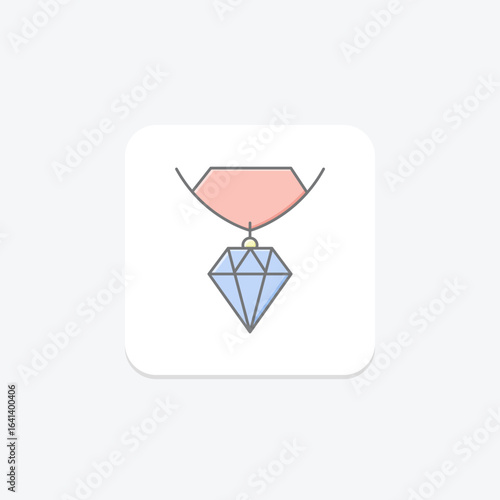 Diamond Initial Pendant, vector, pixel perfect, illustrator file