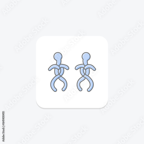 Gold Knot Earrings, vector, pixel perfect, illustrator file