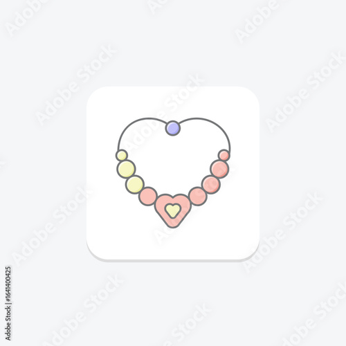 Silver Heart Bracelet, vector, pixel perfect, illustrator file