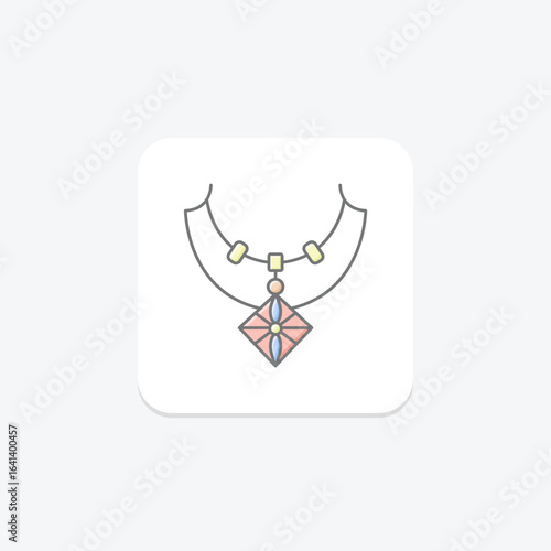 Diamond Butterfly Necklace, vector, pixel perfect, illustrator file