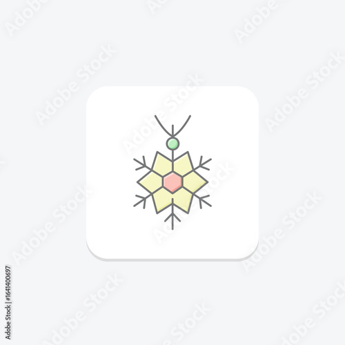 Diamond Snowflake Pendant, vector, pixel perfect, illustrator file