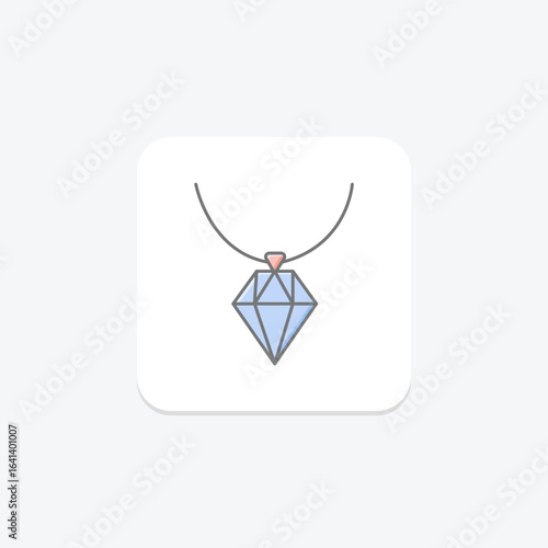 Diamond Arrowhead Necklace, vector, pixel perfect, illustrator file