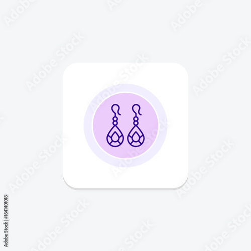 Gemstone Earrings, vector, pixel perfect, illustrator file