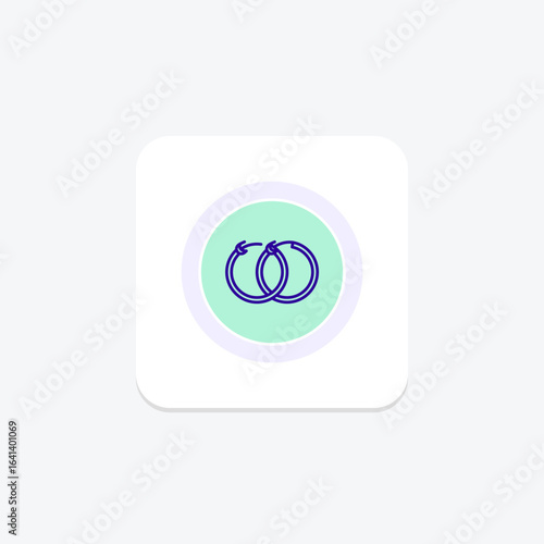 Gold Hoop Earrings, vector, pixel perfect, illustrator file