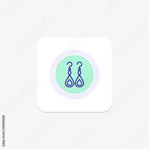 Opal Earrings, vector, pixel perfect, illustrator file