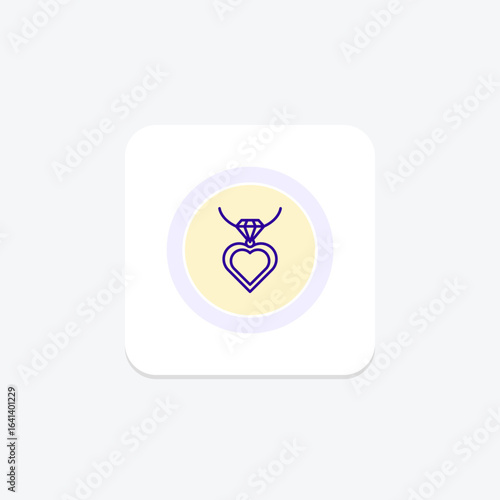 Diamond Heart Pendant, vector, pixel perfect, illustrator file