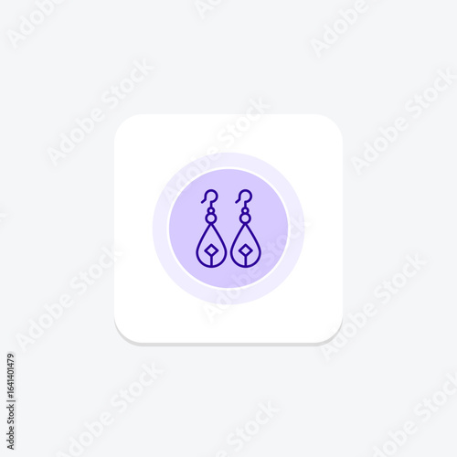 Sapphire Earrings, vector, pixel perfect, illustrator file