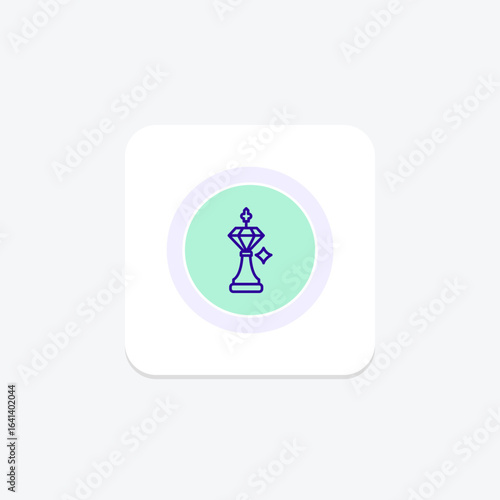 Diamond Chess Piece Pendant, vector, pixel perfect, illustrator file