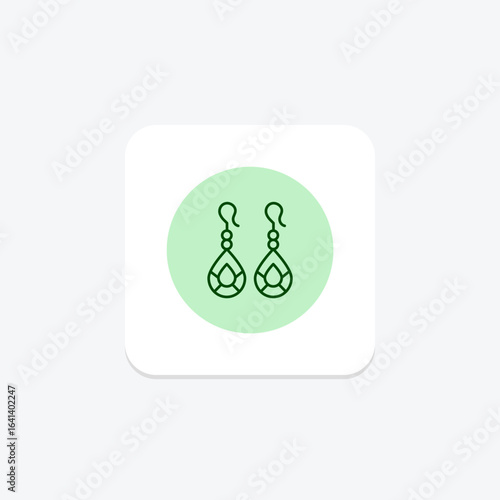 Gemstone Earrings, vector, pixel perfect, illustrator file