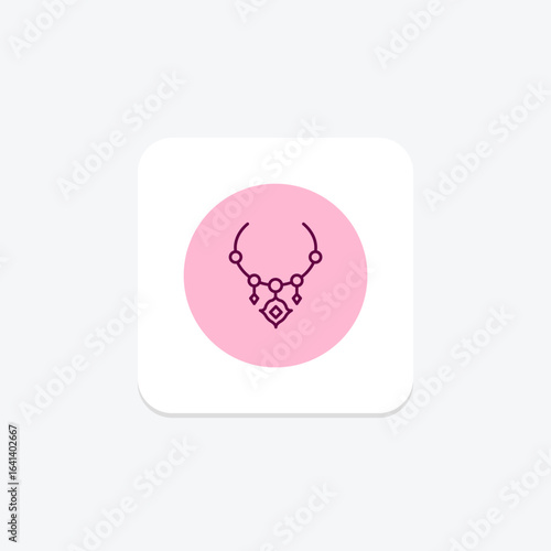 Gold Charm Necklace, vector, pixel perfect, illustrator file